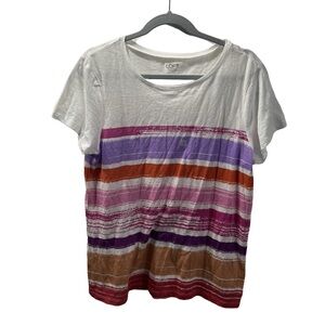 NWT Loft Outlet|Striped Tee|Size Large